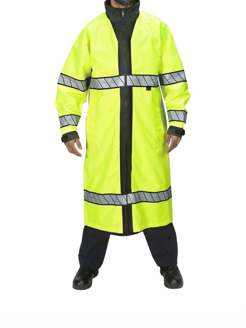 Blauer B.DRY REVERSIBLE RAIN JACKET Long 736 Hi-Vis Yellow with Black Size XL